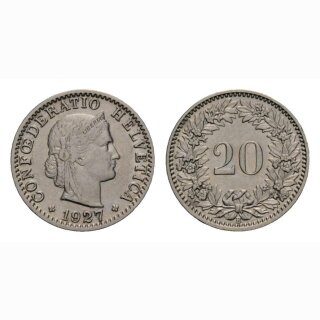 20 Rappen 1927 Schweiz