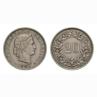 20 Rappen 1947 Schweiz