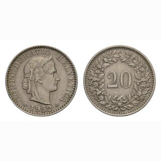 20 Rappen 1952 Schweiz