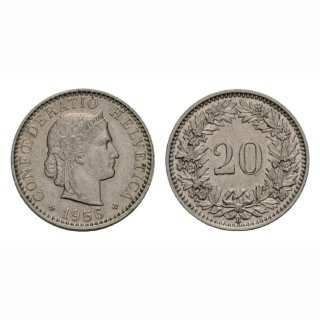 20 Rappen 1956 Schweiz