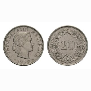 20 Rappen 1959 Schweiz