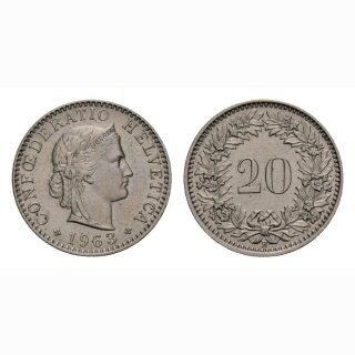 20 Rappen 1963 Schweiz