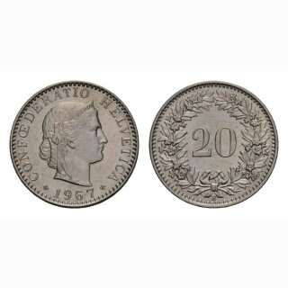 20 Rappen 1967 Schweiz