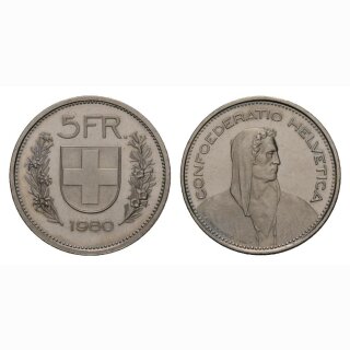 5 Franken 1980 Schweiz