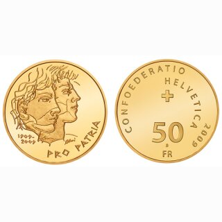 Schweiz 50 Franken 2009 B 100 Jahre Pro Patria
