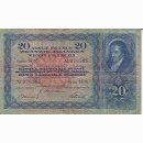 20 Franken Note Pestalozzi 1940 gebraucht
