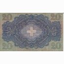 20 Franken Note Pestalozzi 1940 gebraucht