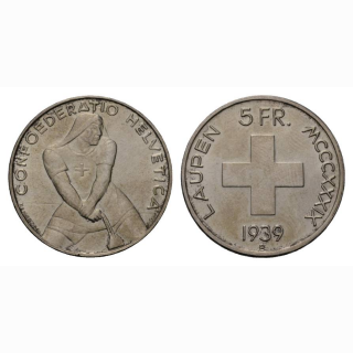 Schweiz 5 Franken 1939 B Laupen