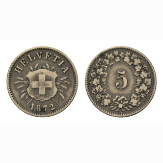 5 Rappen 1872 Schweiz