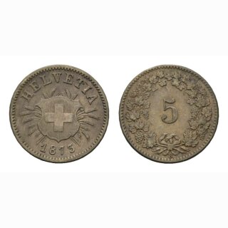 5 Rappen 1873 Schweiz