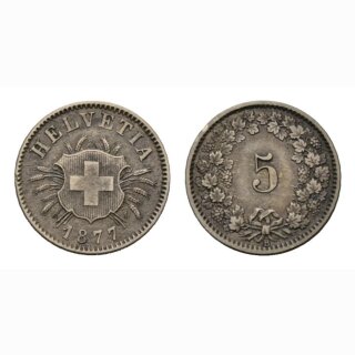 5 Rappen 1877 Schweiz