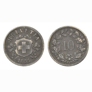 10 Rappen 1851 Schweiz