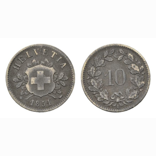 10 Rappen 1851 Schweiz