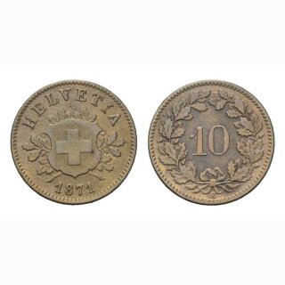 10 Rappen 1871 Schweiz