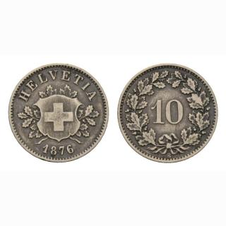 10 Rappen 1876 Schweiz