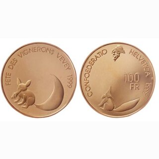 Schweiz 100 Franken 1999 B Fête des Vignerons (ME)