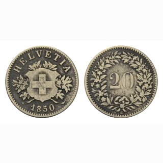 20 Rappen 1850  Schweiz