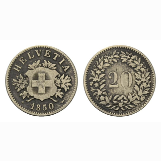 20 Rappen 1850 Schweiz