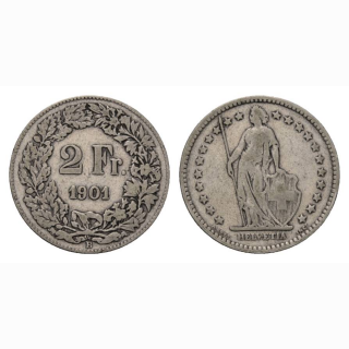 2 Franken 1901 Schweiz