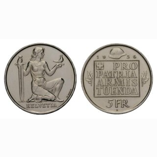 Schweiz 5 Franken 1936 B Pro Patria