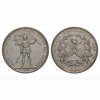 Schützentaler 5 Franken 1869 Zug