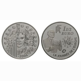 Frankreich 1 1/2 Euro 2006 Silber Robert Schumann