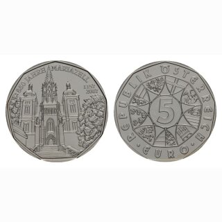 Österreich 5 Euro 2007 Silber 500 Jahre Mariazell