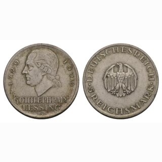 Deutschland 5 Reichsmark 1929 A G. Lessing