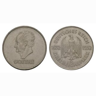Deutschland  3 Reichsmark 1932 L Göthe