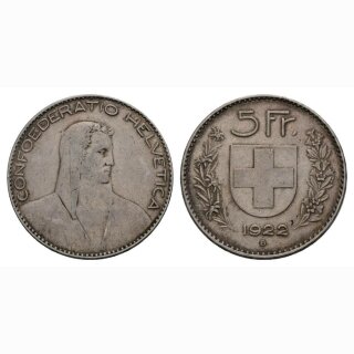 5 Franken 1922 B Schweiz