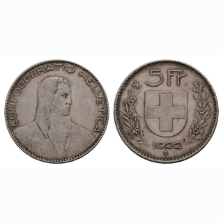 5 Franken 1922 B Schweiz