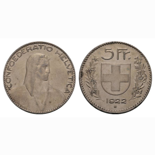 5 Franken 1922 B Schweiz