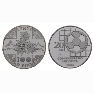 Schweiz 20 Franken 2004 B 100 Jahre FIFA