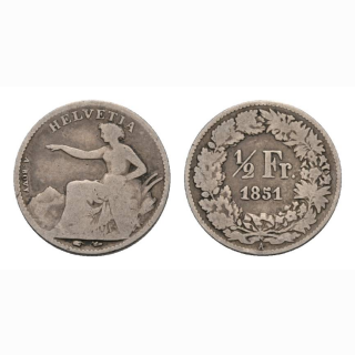 50 Rappen 1851 Schweiz