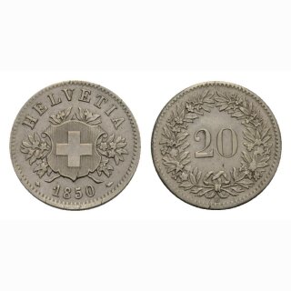 20 Rappen 1850 Schweiz