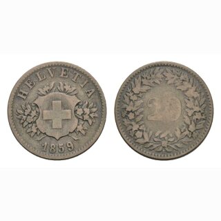 20 Rappen 1859 Schweiz