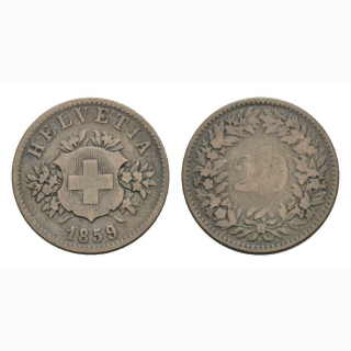 20 Rappen 1859 Schweiz