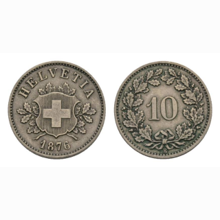 10 Rappen 1876 Schweiz
