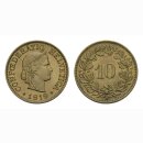 10 Rappen 1919 Messing Schweiz