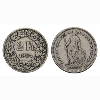 2 Franken 1904 B Schweiz