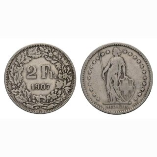 2 Franken 1907 B Schweiz