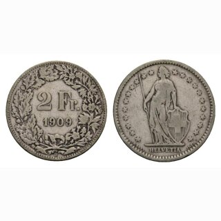2 Franken 1909 B Schweiz