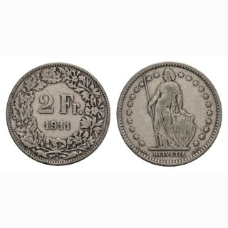 2 Franken 1911 B Schweiz