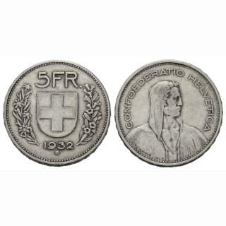 5 Franken 1932 B Schweiz