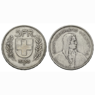 5 Franken 1935 B Schweiz