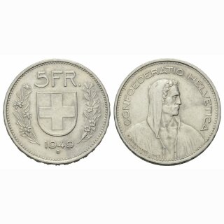 5 Franken 1949 B Schweiz