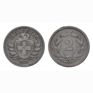 2 Rappen 1851 A Schweiz