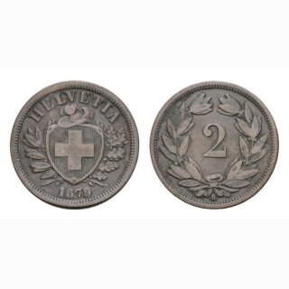 2 Rappen 1879 B Schweiz