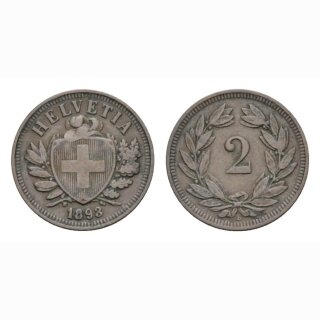 2 Rappen 1893 B Schweiz