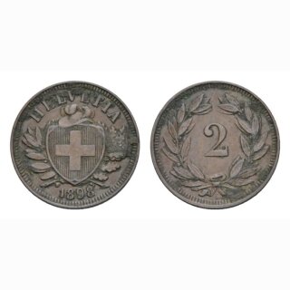2 Rappen 1898 B Schweiz